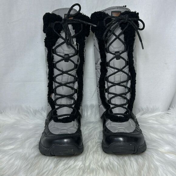 UGG Capstone Black/Grey‎ Winter Boots Sz 7 - Picture 2 of 6